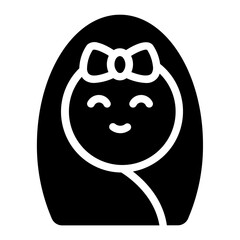 Baby girl Solid Icon