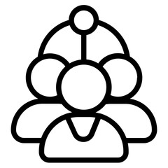 Obraz premium Customer relationship Line Icon