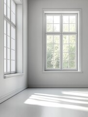 Fototapeta premium White Room with Window