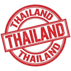 THAILAND written word on red stamp sign