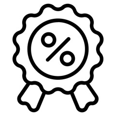 Discount Line Icon