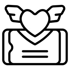 Online dating Line Icon