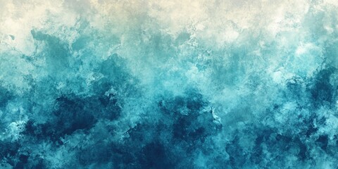 Fototapeta premium Blue Wave Watercolor