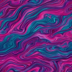 Fototapeta premium A vibrant, swirling pattern of pink and teal, creating an abstract, fluid design that captures a sense of movement and depth.
