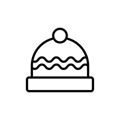 Beanie icon logo sign set vector outline