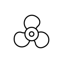 Boat screw icon logo sign set vector outline