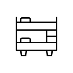 Bunk bed icon logo sign set vector outline