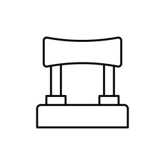 Car headrest icon logo sign set vector outline