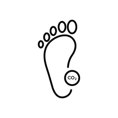 Carbon footprint icon logo sign set vector outline