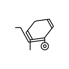 Cement mixers icon logo sign set vector outline