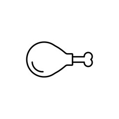 Chicken leg icon logo sign set vector outline