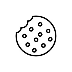 Cookie icon logo sign set vector outline