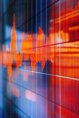 Sound wave pattern on wall