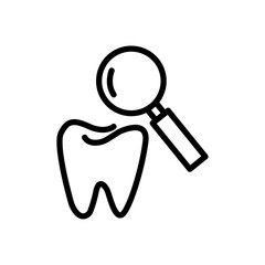 Dental care icon logo sign set vector outline