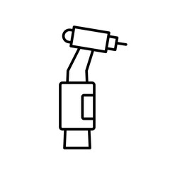 Dental drill icon logo sign set vector outline