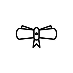 Diploma icon logo sign set vector outline