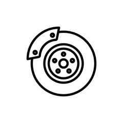 Disk brake icon logo sign set vector outline