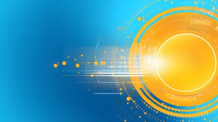 Obraz premium yellow and blue Abstract technology background circles digital hi-tech technology design background. concept innovation. vector illustration