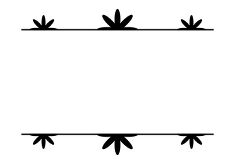 Fototapeta premium Classic Black Text Frame, Isolated on White