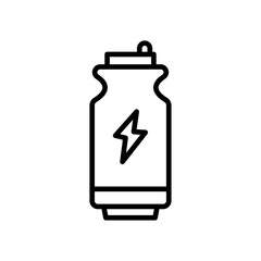 Energy drink icon logo sign set vector outline