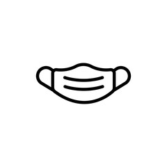 Face mask icon logo sign set vector outline