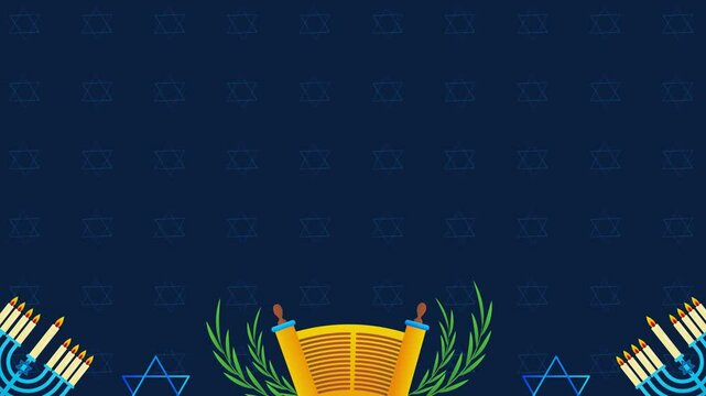 Happy Hanukkah Animated Horisontal Background