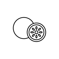 Grapefruit icon logo sign set vector outline