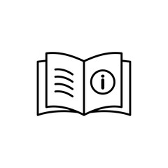 guide book icon logo sign set vector outline