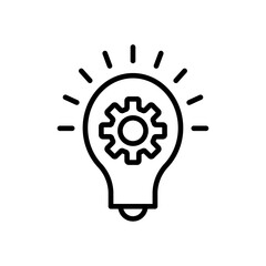 Implement icon logo sign set vector outline