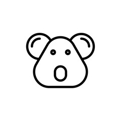 Koala head icon logo sign set vector outline