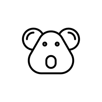 recommend clip art: Koala head icon logo sign set vector outline