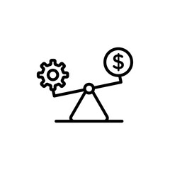 Leverage icon logo sign set vector outline