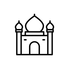 Mosque icon logo sign set vector outline