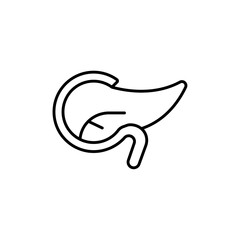 pancreas icon logo sign set vector outline