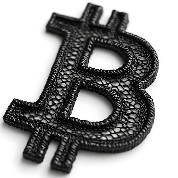 recommend clip art: Bitcoin outline isolated on a white background, close up
