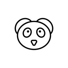 Panda icon logo sign set vector outline