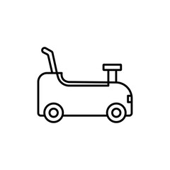 Pushing car icon logo sign set vector outline