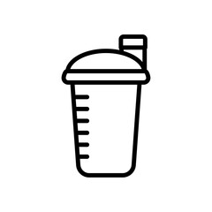Protein shake icon logo sign set vector outline