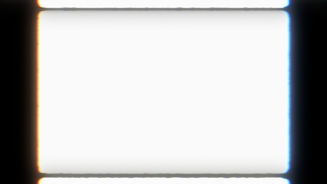 Retro filmstrip frame with vintage cinema glow for creative background and design