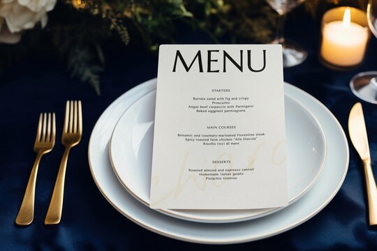 Menu card