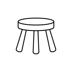 Stool icon logo sign set vector outline