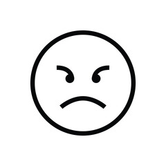 Obraz premium Angry expression-icon Simple vector sign