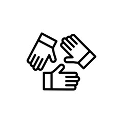 Teamwork icon logo sign set vector outline