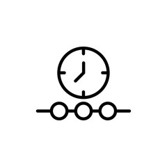 Timeline icon logo sign set vector outline