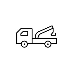 Tow truck icon logo sign set vector outline