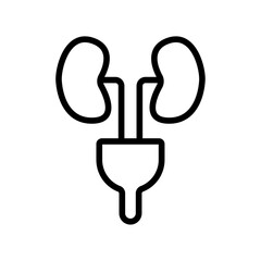 Urology icon logo sign set vector outline