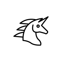 Unicorn icon logo sign set vector outline