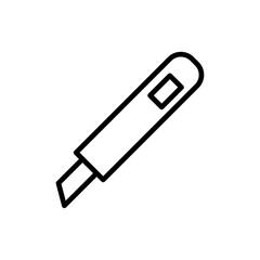 Utility knife icon logo sign set vector outline