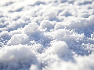 Close-up image of intricate snowflakes resting on a frosty surface with a soft pastel blue and pink background in winter.