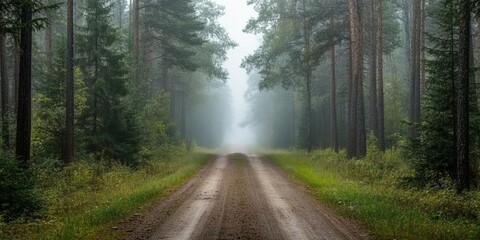 Fototapeta premium road in the forest